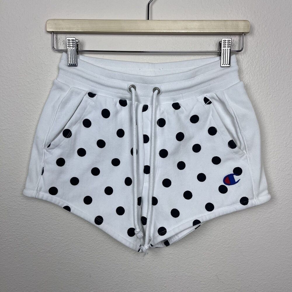 Champion Shorts Womens Extra Small Reverse Weave Polka Dot Activewear Athletic